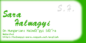 sara halmagyi business card